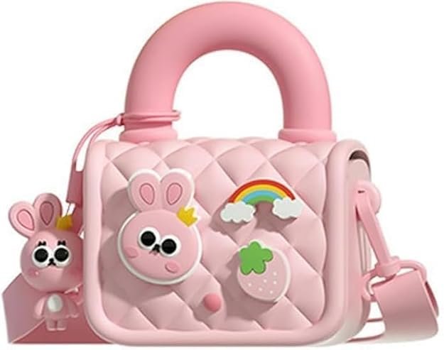 Farraige® Cartoon Silicone Crossbody Handbag & Purse – Cute Sling Bag for Girls, Stylish Gift for Children, Trendy Handbag for Women & Girls – PINK